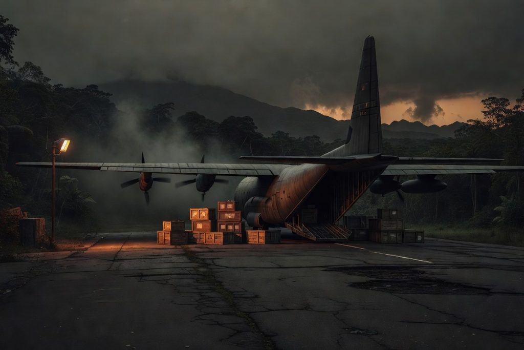 Shadowy cargo plane on a jungle airstrip tied to Kerry Committee report allegations — ConspiracyRealist.com
