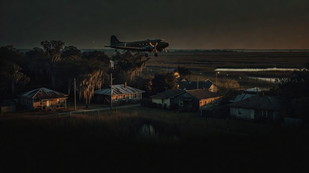 Operation Big Buzz military aircraft over Savannah at dusk — ConspiracyRealist.com
