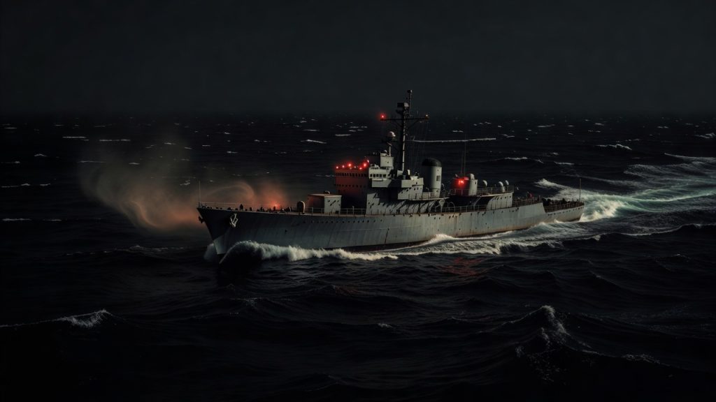 USS Herbert J. Thomas in Purple Sage SHAD test haze — ConspiracyRealist.com