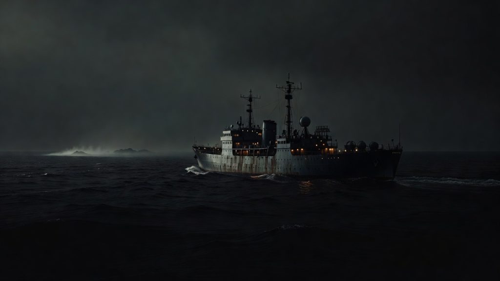 USS George Eastman at sea during Project SHAD — ConspiracyRealist.com