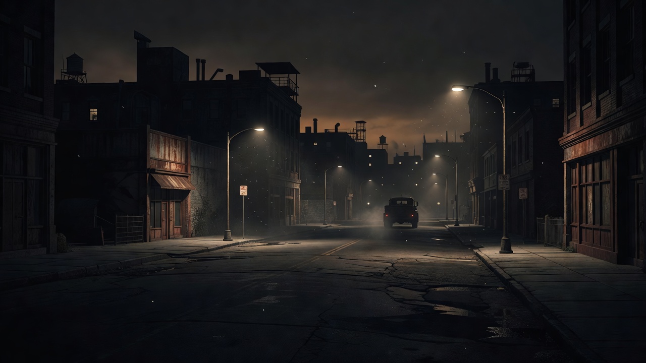 Cold War zinc cadmium sulfide test haze over an empty city street — ConspiracyRealist.com