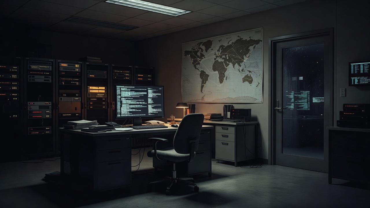 Secure research terminal illustrating intangible technology transfer — ConspiracyRealist.com