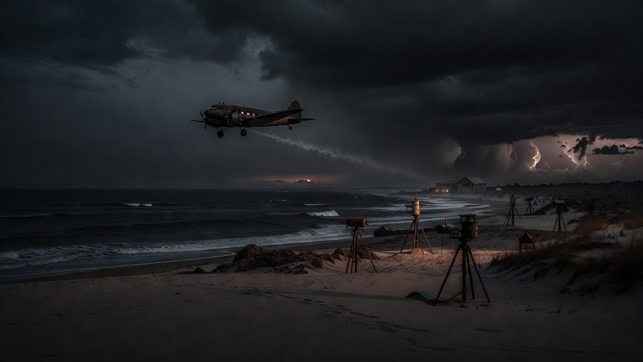 Cold War aircraft over the coast during Operation Dew II aerosol testing — ConspiracyRealist.com