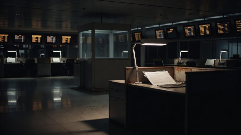 Empty airport terminal for the 48-hour PNR notice rule investigation — ConspiracyRealist.com