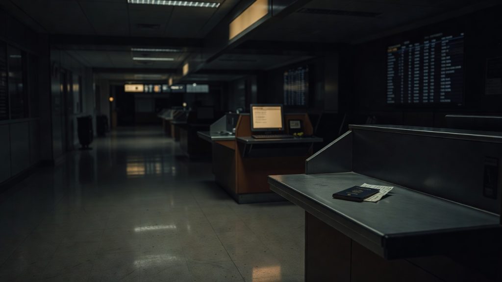 Empty airport terminal symbolizing the Article 6 PNR code list — ConspiracyRealist.com