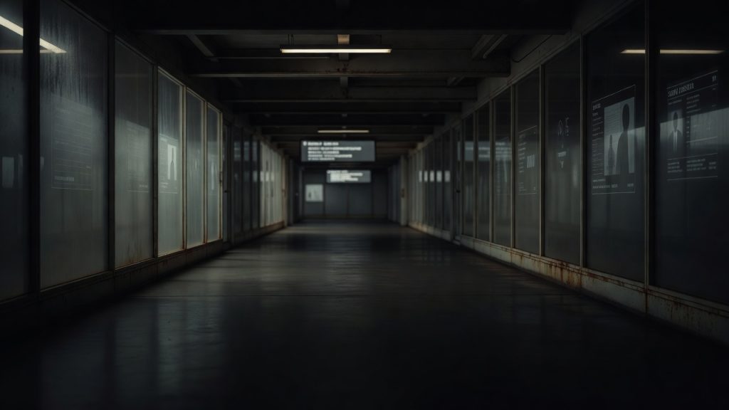 Airport inspection corridor reflecting ATS-P UPAX passenger surveillance data — ConspiracyRealist.com